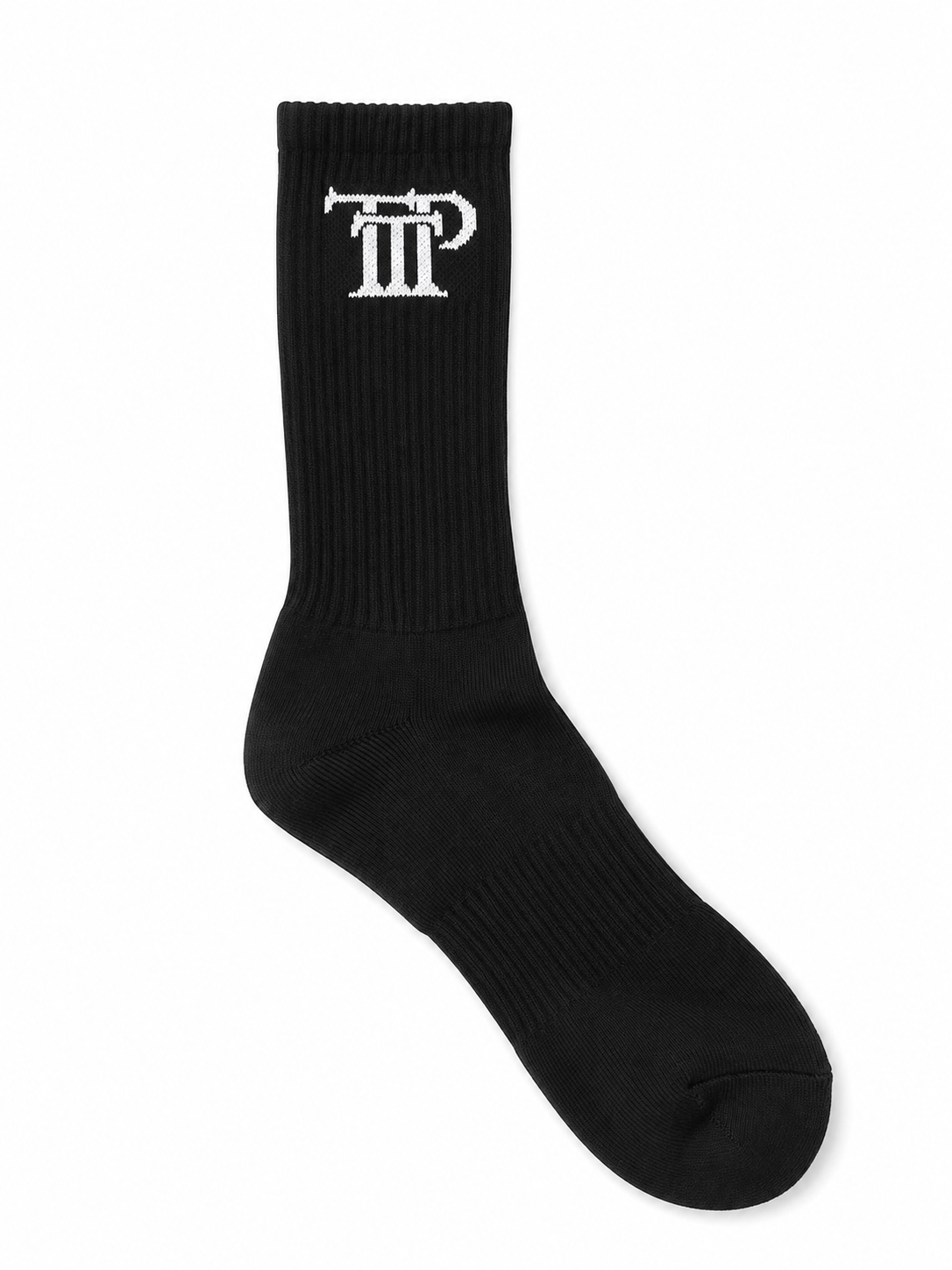 Crew Logo Black Socks